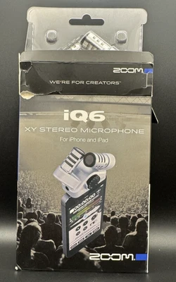 Zoom iQ6 Stereo X/Y Microphone for iPhone/iPad forRecording Audio for Music, Int - Image 1 of 4