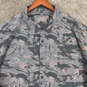 Warrior Camo Shirt Mens 4XL Digital Desert Middle East Button Down Short Sleeve - Picture 1 of 17