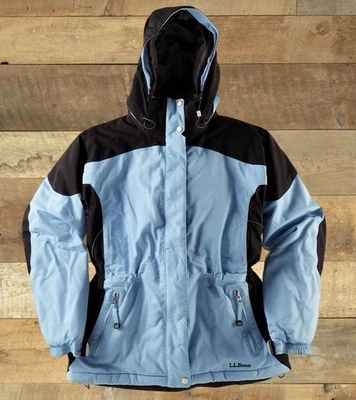 LL Bean Women's Ski Snowboard Jacket Size Small Blue/Black Hooded Utility - Image 1 of 4