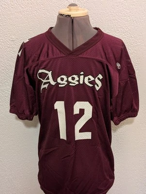 Camiseta de fútbol vintage juvenil L Aggies granate y blanca 14/16 Foto 1 de 4