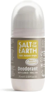 Salt of the Earth Refillable Natural Deodorant Roll On Amber Sandalwood Effect - Picture 1 of 8