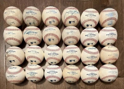 MLB Béisbol 2 Docenas 24 BP / Juego Usado Rawlings Béisbol Oficiales Grandes Ligas Foto 1 de 2