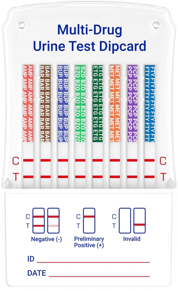 (10 Pack) 12-Panel Drug Test Dip Card - FDA Free Shipping - 3124 - Image 1 of 1