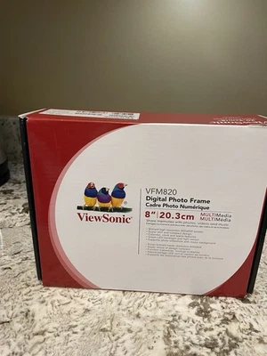 NEW ViewSonic VFM820-70 LED 8" Photo Frame White Hi-res 800x600 Digital  - Image 1 of 4