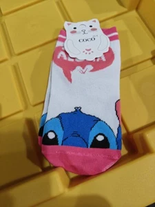 ER1-COCO STITCH Socks One Pair Size 5-10 - Picture 1 of 2