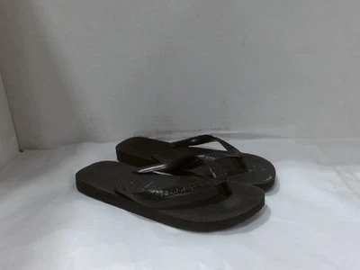 As Is/For Parts - Havaianas Womens Top Flip Flop, Black, US 7/8 / BR 37/38 - Image 1 of 4