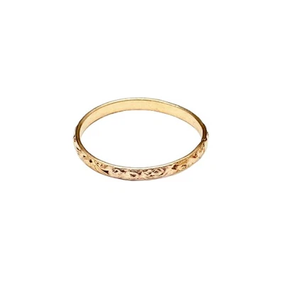 14k золото заполненное гавайский группы носок кольцо для женщин и подростков резинке размер 4,5 - Изображение 1 из 4