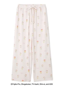 【Pink】Doraemon × GELATO PIQUE Women All Pattern Long Pajamas Pants Free size - Picture 1 of 8