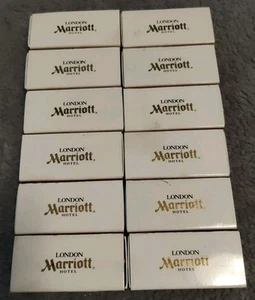 London Marriott Hotel Grosvenor Square Lot Of 12 Unstruck Matchboxes 🇬🇧🔥 - Picture 1 of 3