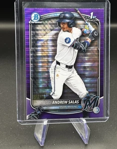 2025 Bowman Chrome BCP-156 Andrew Salas Purple Pulsar Refractor /250 - Picture 1 of 2
