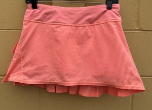 Womens Lululemon Run: Pace Setter Orange Skirt Skort Pleated Size 4 - Picture 1 of 6