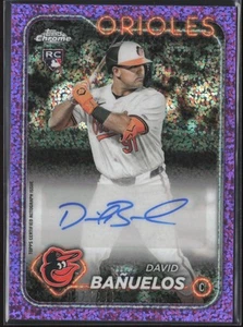 David Bañuelos 2024 Chrome Auto Purple Speckle Refractor AC-DB /299 Orioles - Picture 1 of 2