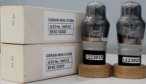 MH4 CV399 Osram NOS Black Coated Glass Made in England AVO160 Qty 1 Match Pair - Picture 1 of 6
