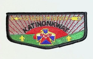 Katinonkwat Lodge 93 Central Ohio OH 50 Years of Service Flap BLK Bdr (PK1317) - Picture 1 of 2