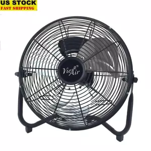 9 Inch High Velocity Metal Floor Fan 3 Speed Adjustable Tilt Indoor Electric New - Picture 1 of 3