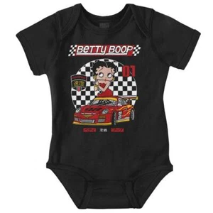 Betty Boop Retro Cartoon 01 Kanji Racecar Baby Girls Infant Romper Newborn - Picture 1 of 7