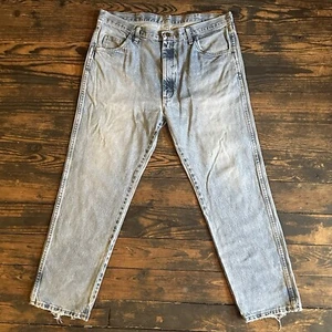 RUSTLER Jeans Herren Größe 38x30 blau gerades Bein helle Waschung 100% Baumwolle Denim - Bild 1 von 6