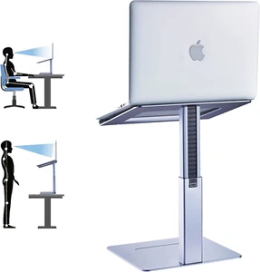 Laptop Stand for 13.3-17.3 Inch Laptops - Adjustable Height for Video Calls - Picture 1 of 9