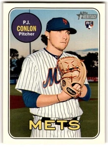 2018 Topps Heritage P.J. Conlon Rookie #560 New York Mets - Picture 1 of 2