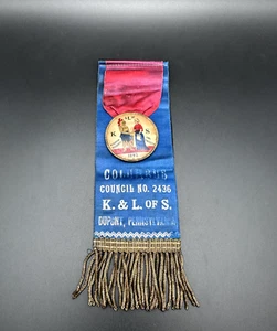 ANTIKER COLUMBUS RITTER UND DAMEN DER SICHERHEIT #2436 DUPONT, PA BAND L66 - Bild 1 von 6
