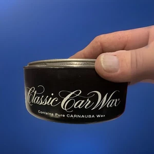 PURE CARNAUBA WAX CLASSIC CAR WAX BRAND NEW IN TIN CAN 8 OZ {50% OFF 2} - Picture 1 of 3