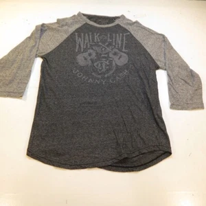 JOHNNY CASH WALK THE LINE LONG SLEEVE JERSEY TEE T SHIRT Womens M Lucky  - Picture 1 of 3