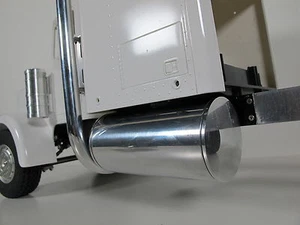 Pair 4 inch Aluminum Gas Fuel Tank Tamiya RC 1/14 King Grand Knight Hauler Man - Picture 1 of 3