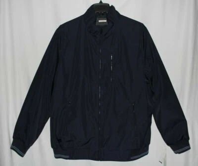 New Perry Ellis Solid Navy Men's Size 2XT Full Zip Poly Bonded Jacket - Image 1 of 4