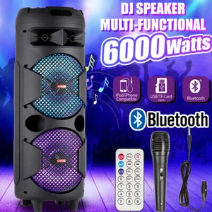 6000W Large Party Bluetooth Speaker Heavy Bass Stereo Sound & Mic Indoor/Outdoor - Picture 1 of 13
