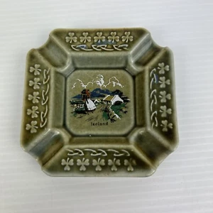 Wade Shamrock Irish Porcelain Ashtray Pottery Ireland Landscape Souvenir - Picture 1 of 13