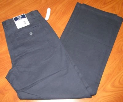 NUEVOS PANTALONES CHAPS NIÑAS APROBADOS ROPA ESCOLAR CINTURA AJUS AZUL MARINO TALLA 12 1/2 PLUS Foto 1 de 4