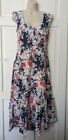 Pomodoro Floral Long Summer Dress Blue Red White Size 10