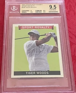 2007 UD GOUDEY Tiger Woods #TW ￼ SPORT ROYALTY Becket 9.5 Card￼ 🐐 - Picture 1 of 2