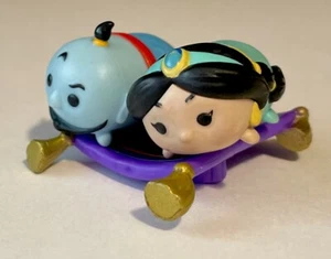 Disney Aladdin Tsum Tsum GENIE & JASMINE Medium Vinyl Figures W/Carpet Stand - Picture 1 of 7