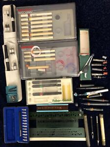 Vintage Tech Pen Lot: Rapidograph, Pelikan Graphos, Castell, Centropen, Chinopen