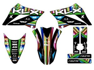 2010-2023 KLX 110 SERAPE Black Senge Graphics Kit Compatible with Kawasaki - Picture 1 of 10