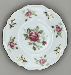 Schwarzenhammer Bavaria Porcelain Plate with Hand-Painted Roses and Gold Accents - Picture 1 of 6