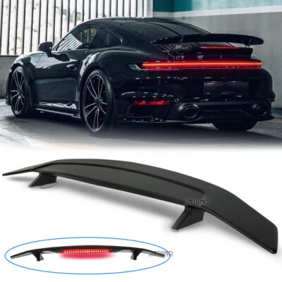 Spoiler traseiro Sport GT asa com luz LED de freio para Porsche 911 Carrera 52" porta-malas - Imagem 1 de 4