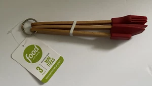 Rete Alimentare 3 Pezzi Testa Silicone Mini Utensili Cucchiaio Spatola Cucchiaio Spazzola Basting - Foto 1 di 7