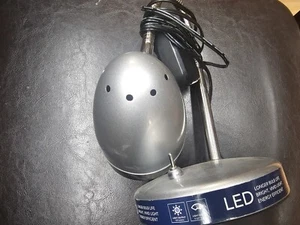 Metal Desk Lamp Metal Chrome Flexi Arm Adjust LED Bulb - Picture 1 of 6