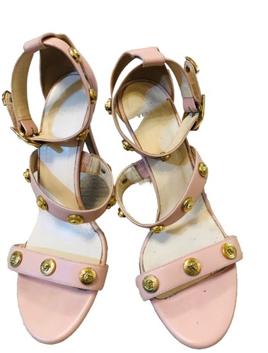 Décolleté Versace Tribute vintage tacchi testa Medusa rosa 39 US 8 cinturino alla caviglia retrò