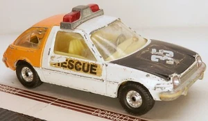 Corgi 1975-1978 AMC Pacer Coupe RESCUE mit Lichtleiste 4 1/2" ca. Maßstab 1:36 - Bild 1 von 2