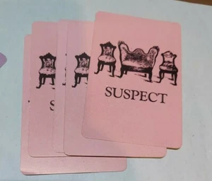 WHODUNIT MYSTERY DETECTIVE GAME 1985 REPLACEMENT 10 SUSPECT CARDS PARTS PIECES - Picture 1 of 2