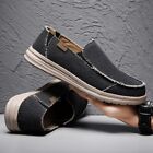 Summer Men's Loafers Canvas Shoes Comfortable Slip On Moccasins Driving Shoes