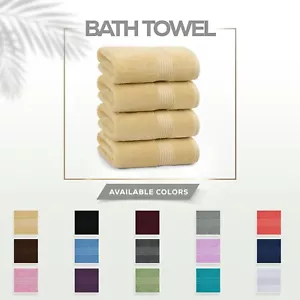 4 Pack 600 GSM Cotton Bath Towels Set 27x54 Inches Utopia Towels - Picture 1 of 135