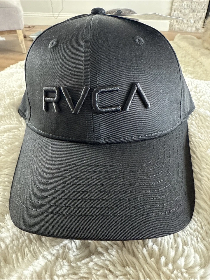 RVCA Hookie Cap / Hat - Mens Adjustable Snapback Black / Black - #48332-CAP1