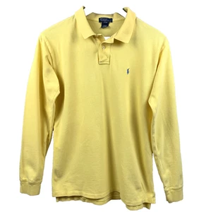 Polo Ralph Lauren Polo Shirt Youth XL(20) Yellow Long Sleeve Classic Pony Casual - Picture 1 of 22