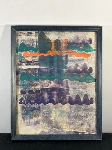Quadro astratto firmato Susanna 1992 arte moderna acrilico tecnica mista incorniciato - Foto 1 di 12