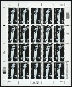 SFSTAMPS US Scott 3521 Leonard Bernstein Bogen mit 20 Briefmarken 34¢ postfrisch 2001 - Bild 1 von 1