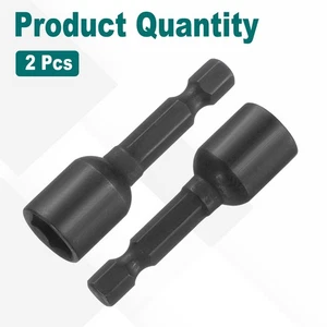 Llave de vaso 2 piezas 1/4" tuerca magnética hexagonal 10 mm negra - Imagen 1 de 6